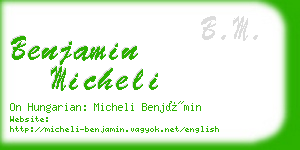 benjamin micheli business card